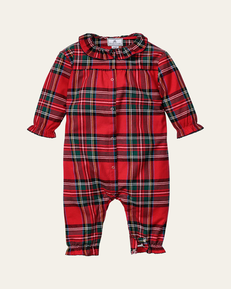 Girl's Madeline Imperial Tartan Coverall, Size Newborn-24